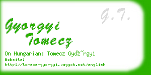 gyorgyi tomecz business card